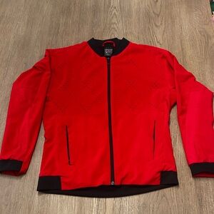 Unisex Adidas Climate Red Zip Up Jacket-Size Small